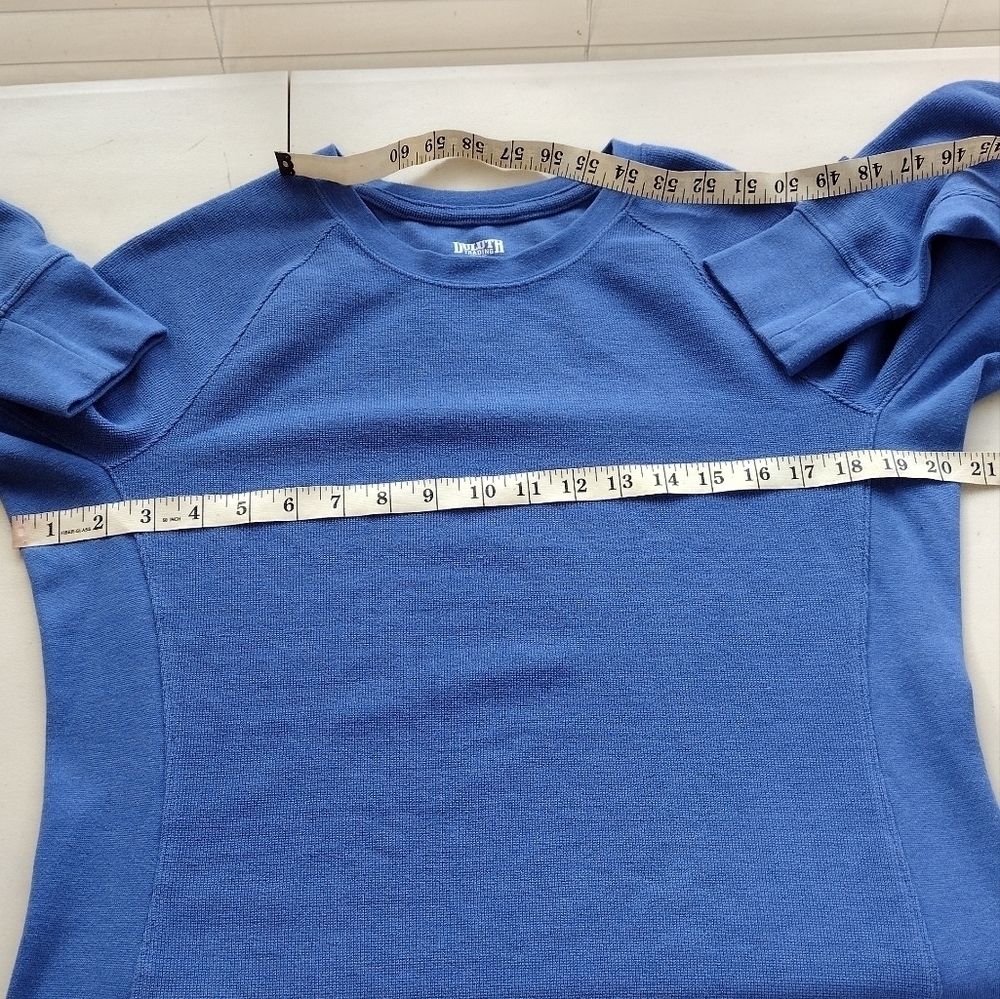 Duluth Trading Co Men's Blue Pullover Crew Neck Long Sleeve Shirt Size M - Picture 9 of 11